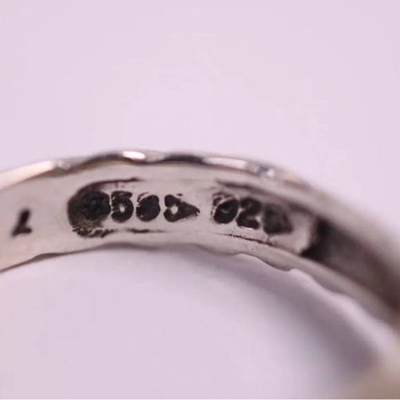 David Yurman Metro Two-Tone Diamond Ring 14K Gold 925 Sterling Cable Band (R719) - Picture 7 of 7